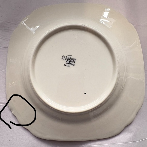 60’Vintage 10-FF Syracuse China 8” Salad Plates Set of 5 Yellow/White/Blue USA - Picture 13 of 14